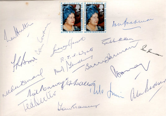 15 Ashes Captains Personally Signed 1980 Commemorative Envelope