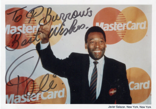 Pele Personally Signed and Dedicated Photo