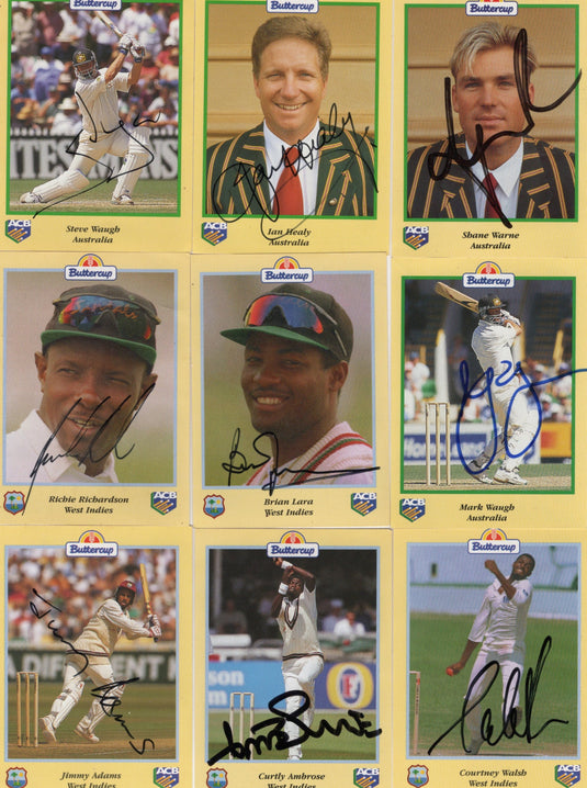 Australian & West Indies Cricket Legends, 23 x Personally Signed Cards