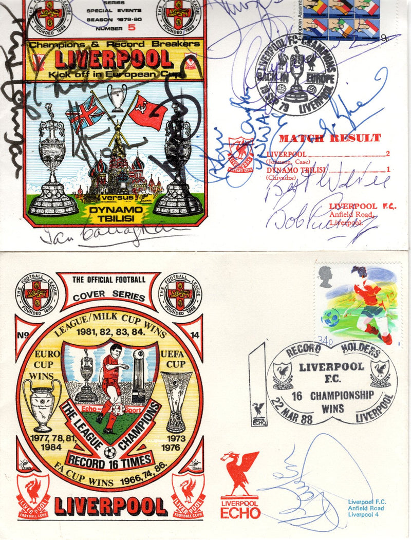 Load image into Gallery viewer, Liverpool "The '70s Glory Years" Personally Signed First Day Covers x 2
