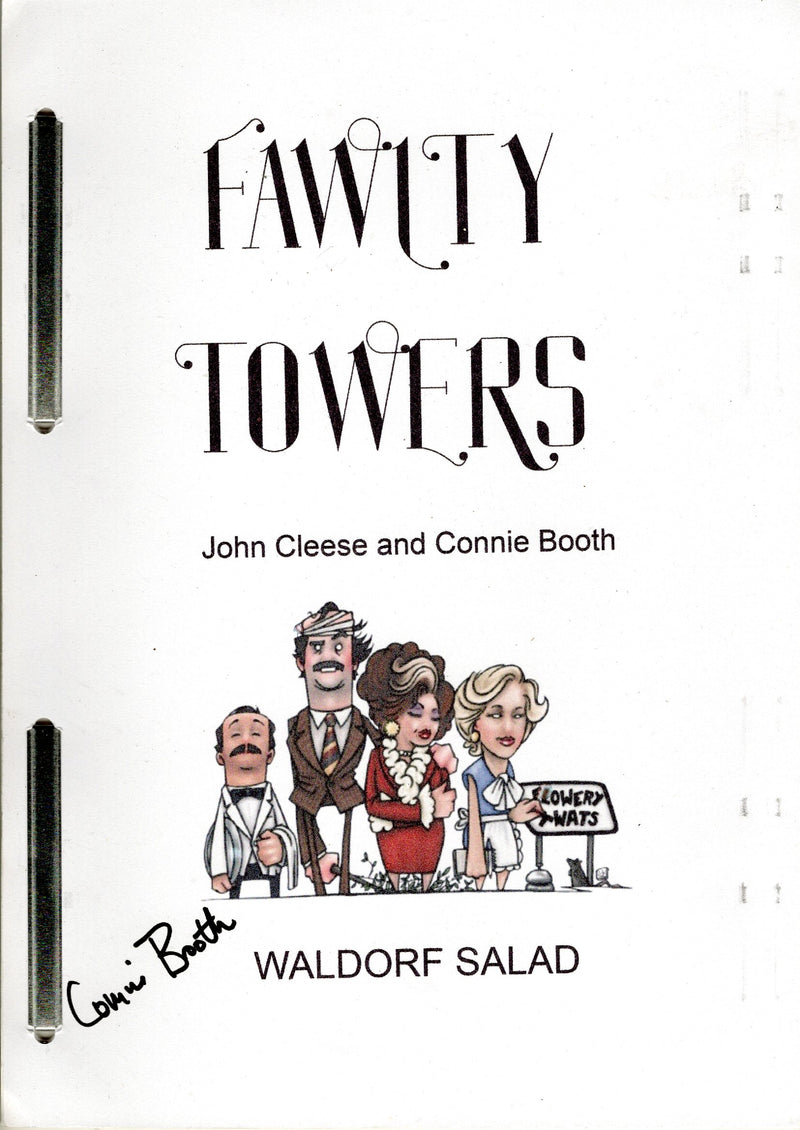 Load image into Gallery viewer, Fawlty Towers - "Waldorf Salad" script personally signed by Connie Booth
