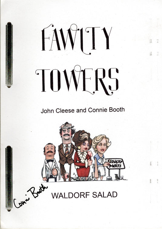 Fawlty Towers - "Waldorf Salad" script personally signed by Connie Booth