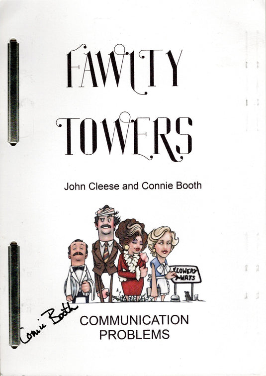 Fawlty Towers - "Communication Problems" script personally signed by Connie Booth