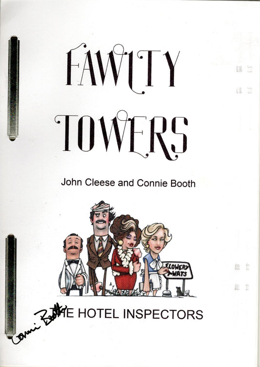 Fawlty Towers - "The Hotel Inspectors" script personally signed by Connie Booth