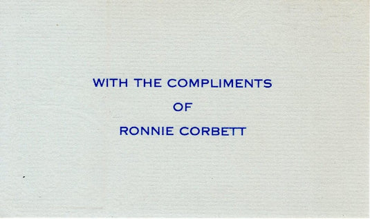 The Two Ronnies - personally signed by Ronnie Corbett and Ronnie Barker