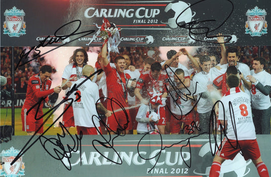 Liverpool FC - 2012 Carling Cup Champions - Personally Signed by 8