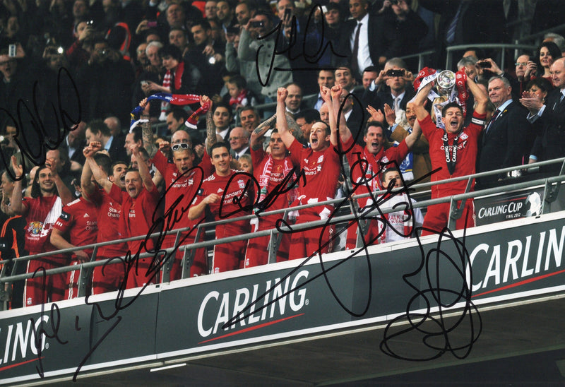 Load image into Gallery viewer, Liverpool FC - 2012 Carling Cup Champions - Personally Signed by 8

