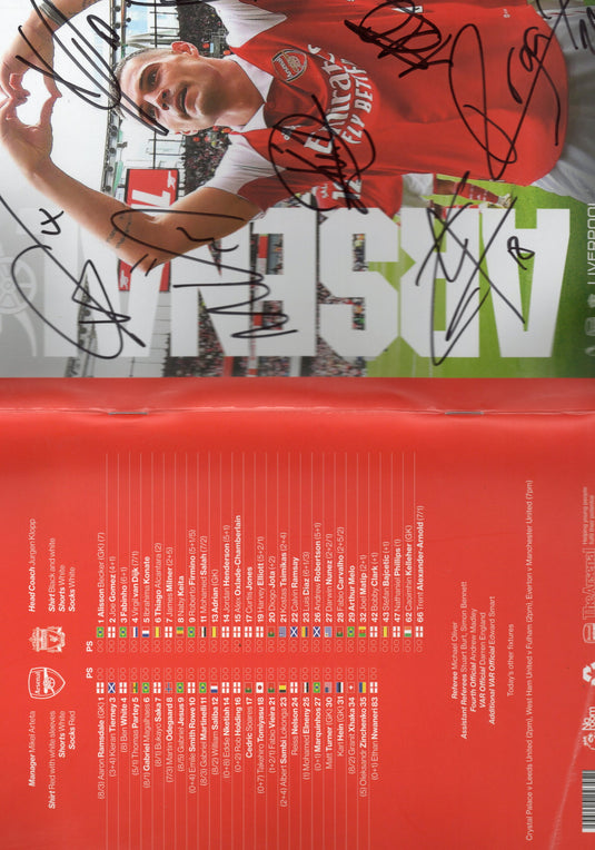 Liverpool FC Greats Personally Signed by Many Incl Gerrard, Mane, Firmino, Kuyt, VVD + more