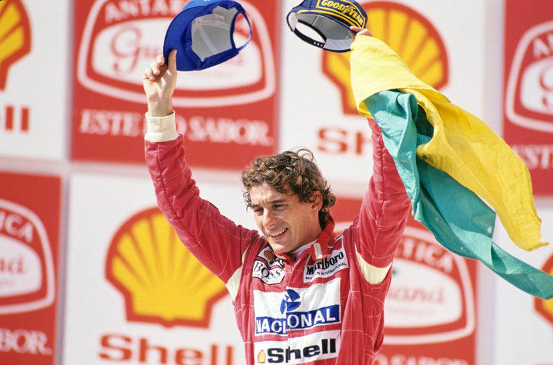 Load image into Gallery viewer, Ayrton Senna Personally &amp; Inscribed Signed McLaren "'91" Team Photo
