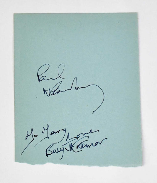 Paul McCartney Personally Signed '60s Autograph Book Page