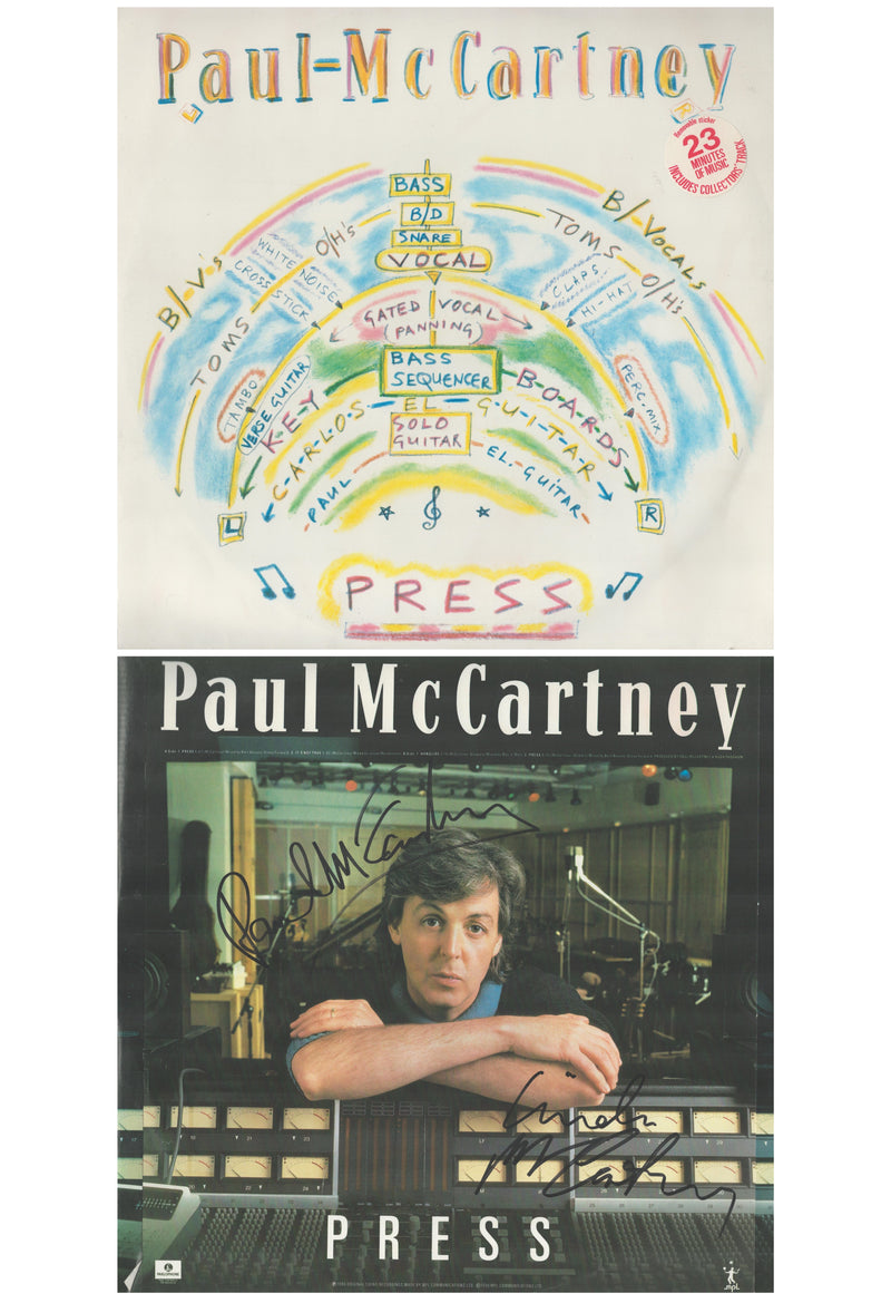 Load image into Gallery viewer, Paul McCartney and Linda McCartney Personally Signed "Press" Cover
