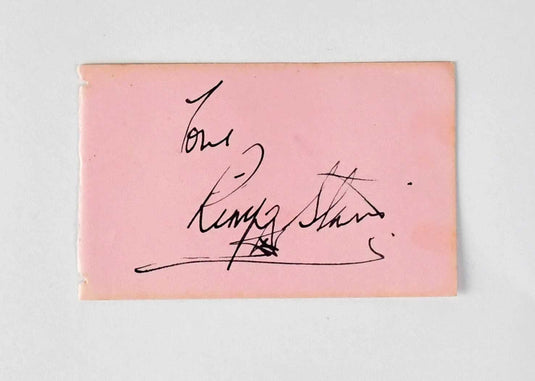 Paul McCartney and Ringo Starr Personally Signed '60s Autograph Book Page