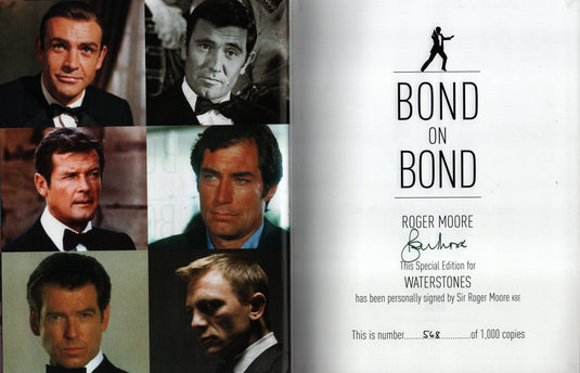 Roger Moore 007 Personally Signed Ltd Edition Book, 