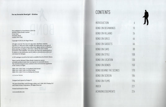 Roger Moore 007 Personally Signed Ltd Edition Book, "Bond on Bond"