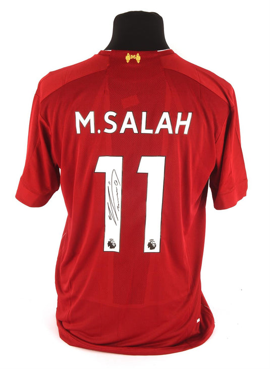 Mohamed Salah Personally Signed Liverpool Jersey with Icons UK COA