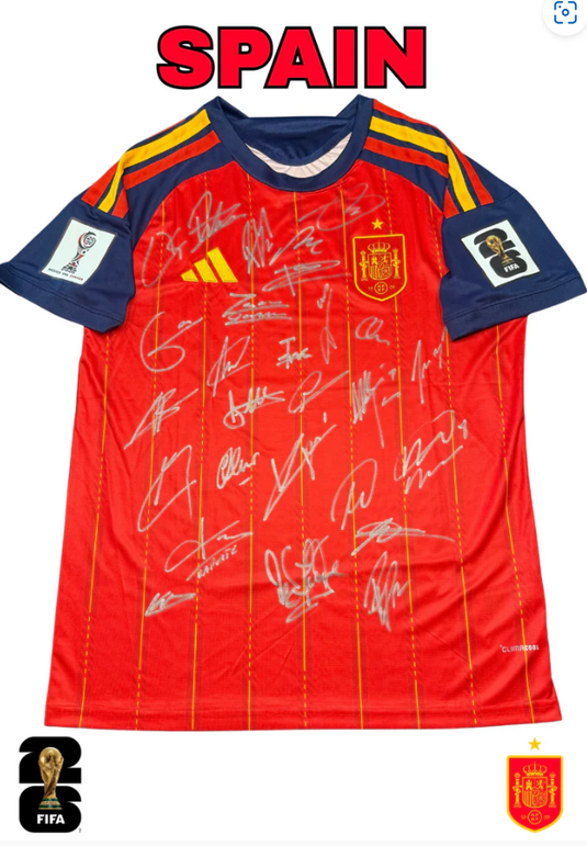 2026 FIFA World Cup Spain Team Signed Jersey