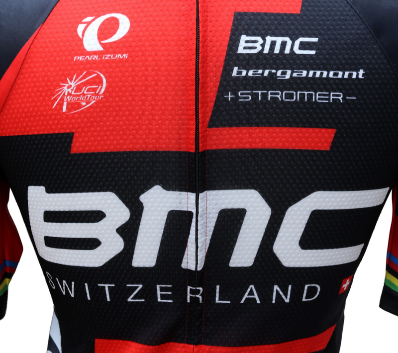 Load image into Gallery viewer, Cadel Evans BMC Race Worn Cycling Jersey - 2014 Giro d'Italia
