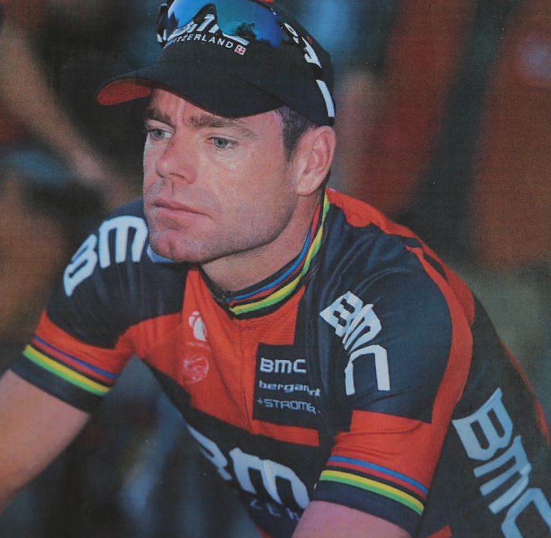 Load image into Gallery viewer, Cadel Evans BMC Race Worn Cycling Jersey - 2014 Giro d'Italia
