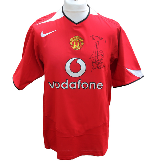 Ruud van Nistelrooy Personally Signed/Dedicated Manchester United Jersey