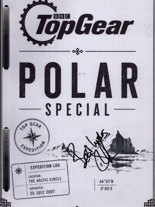 Jeremy Clarkson Personally Signed Top Gear 