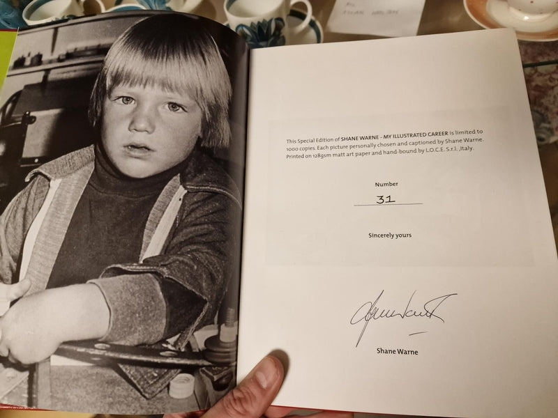 Load image into Gallery viewer, Shane Warne Personally Signed Ltd Edition Bound Copy &quot;My Illustrated Career&quot;
