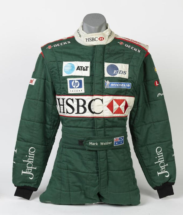 Mark Webber Formula 1 Worn Race Suit from Unique Memorabilia