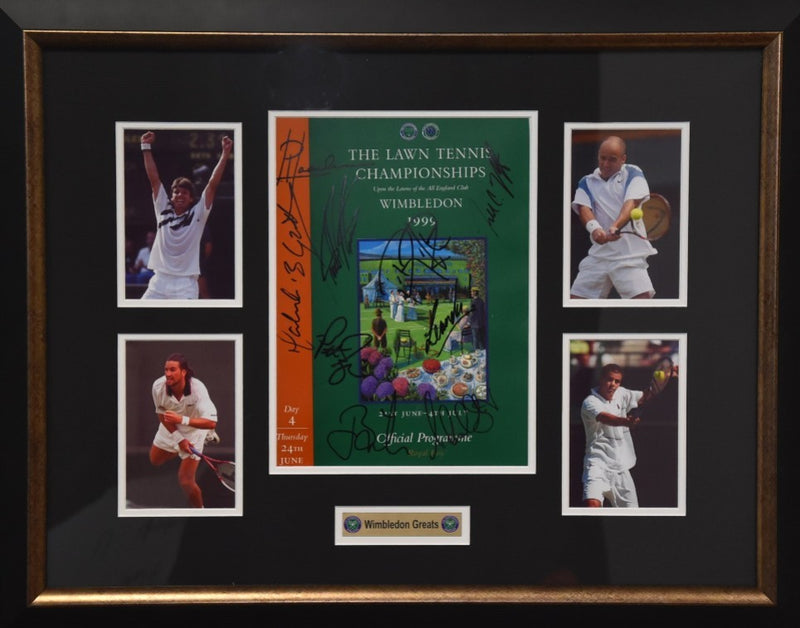 Load image into Gallery viewer, Wimbledon Greats 1999 Personally Signed Collage, from Unique Memorabilia. 
