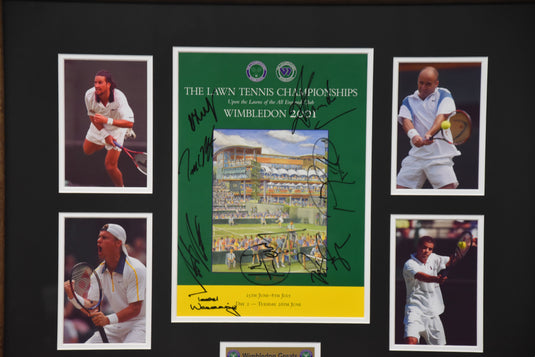 Wimbledon Greats 2001 Personally Signed Collage, from Unique Memorabilia. 